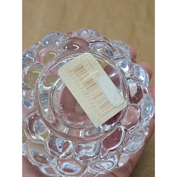 Orrefors Crystal Raspberry Votive Candle Holder Bubble Anne Nilsson Signed EUC - Picture 5 of 5